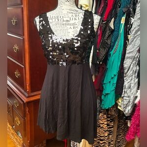 Black Sequin Dress